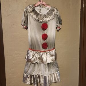 NWT IT The Clown Dress Costume With Accesories Size 14-16